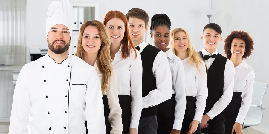 Group Of Confident Multi Ethnic Restaurant Staff