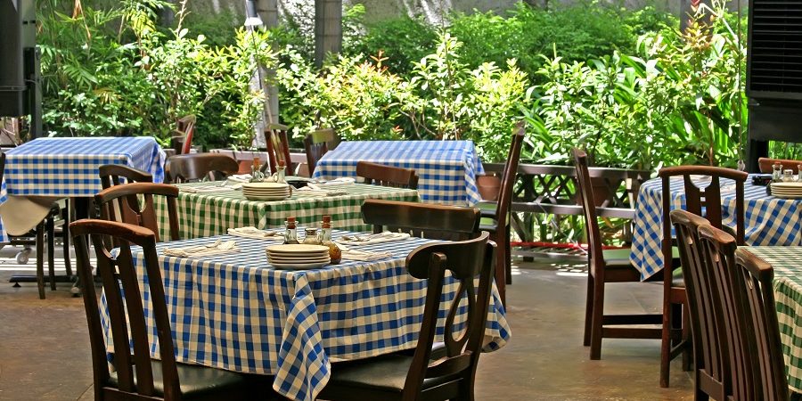 outdoor dining space